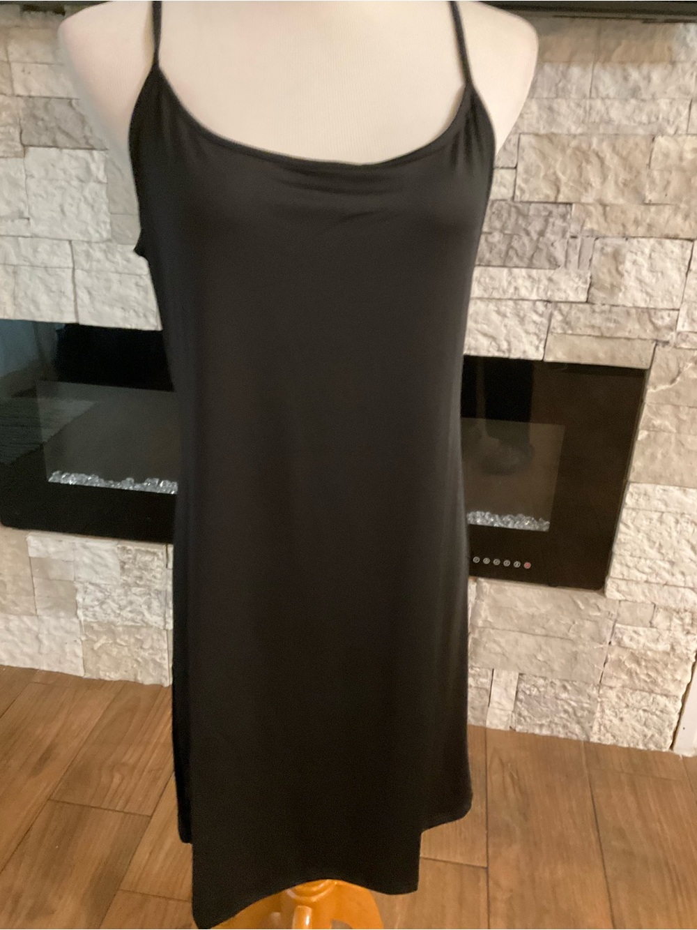 Perch by Blu Pepper Black Slip Dress - Classic Minimalist Style Size 1XL